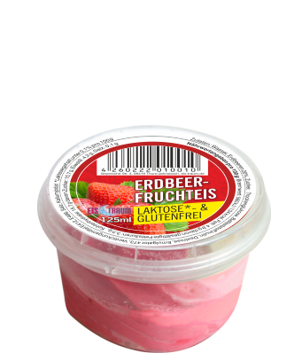 Erdbeer-Fruchteis laktose- /glutenfrei (125ml)