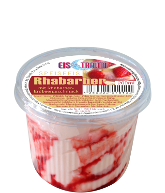 Speiseeis Rhabarber-Erdbeere (200ml)