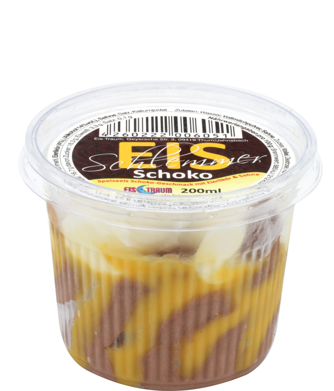 Speiseeis Schoko mit Eierlikör und Schlagsahne (200ml)