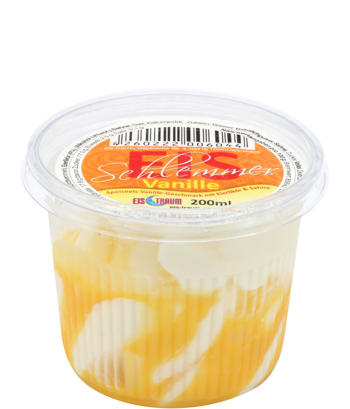 Speiseeis Vanille mit Eierlikör und Schlagsahne (200ml)